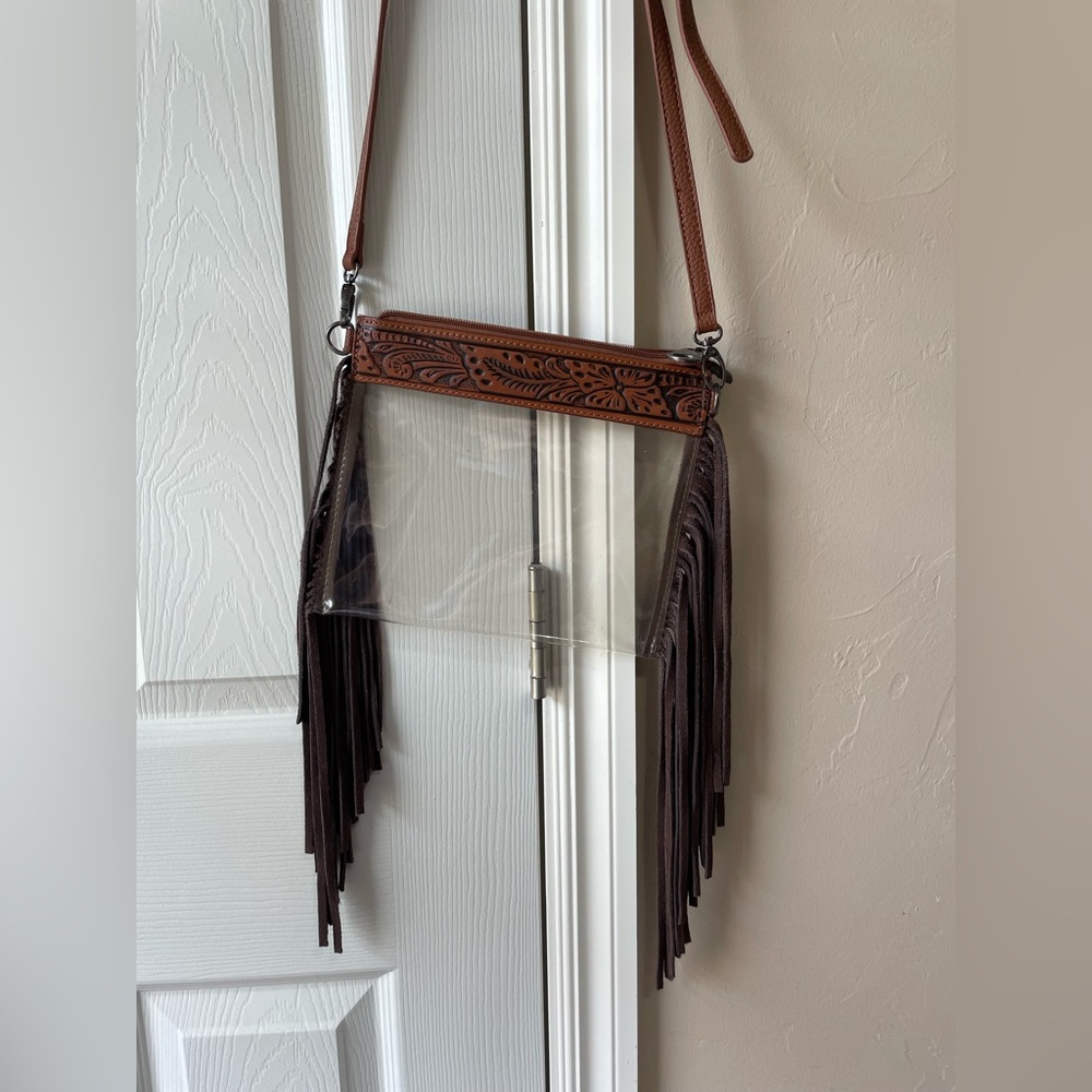 Montana West Clear Fringe Crossbody Bag